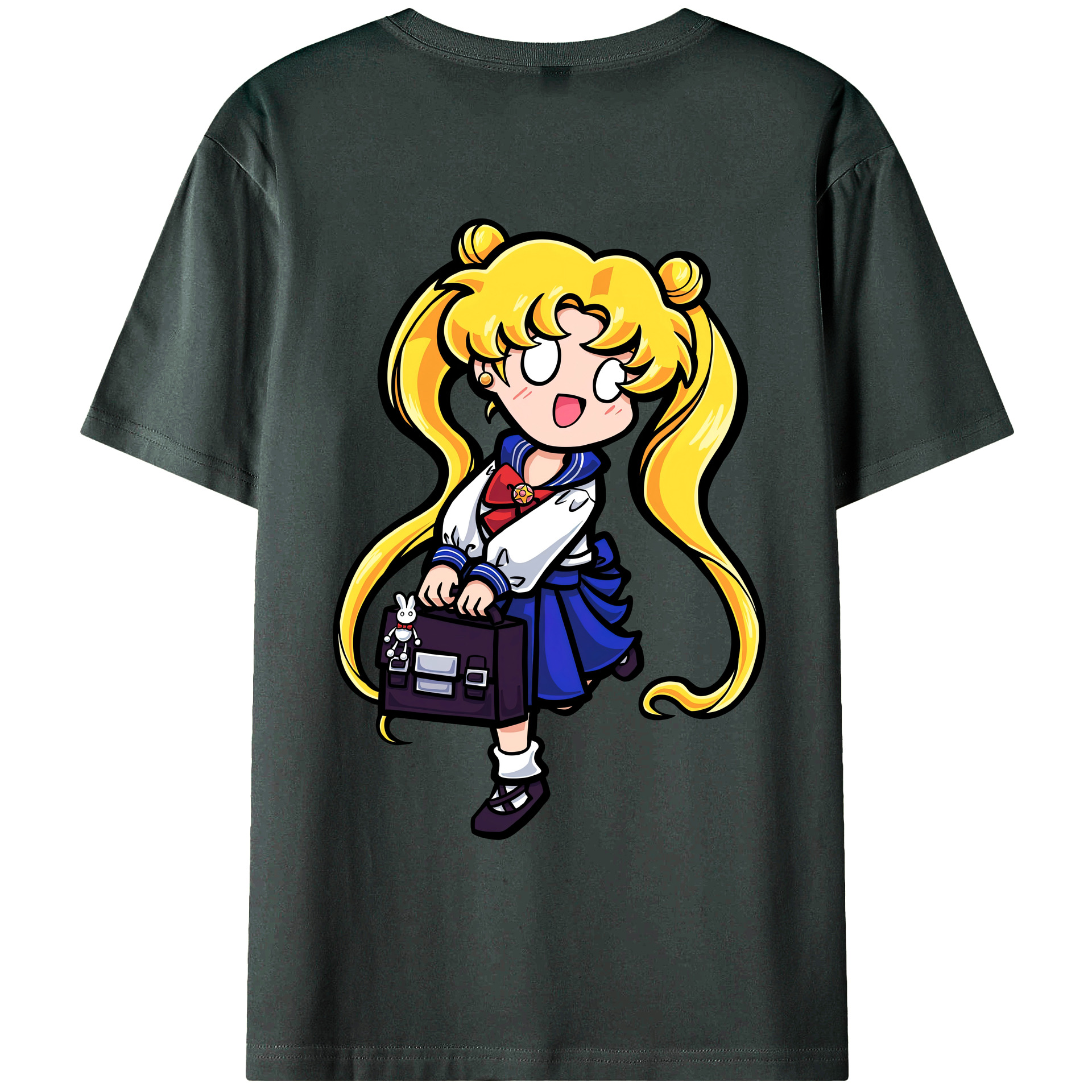 （画像用） 美少女戦士セーラームーン 愛野 美奈子 あいの みなこ Sailor Moon Aino Minako 綿100％ メンズ半袖Tシャツ（バックプリント） 通気性
